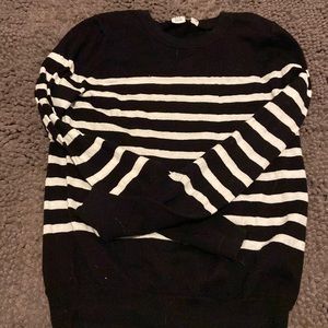 Gap Egirl Goth Black & White Striped Sweater